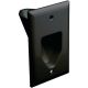 1-Gang Recessed Low Voltage Cable Plate (Black)