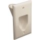 1-Gang Recessed Low Voltage Cable Plate (Light Almond)