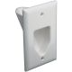 1-Gang Recessed Low Voltage Cable Plate (White)
