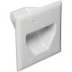 2-Gang Recessed Low Voltage Cable Plate (White)