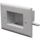 Easy-Mount Recessed Low Voltage Cable Plate (White)