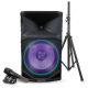 GSW-T1500PK Portable Bluetooth(R) Outdoor Party System with LEDs, Stand, and Microphone