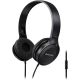 Lightweight On-Ear Headphones with Microphone (Black)