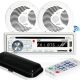 Marine Single-DIN In-Dash CD AM/FM Receiver with Two 6.5