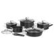 THE ROCK(TM) by Starfrit(R) 12-Piece Space-Saving Set with T-Lock Detachable Handles